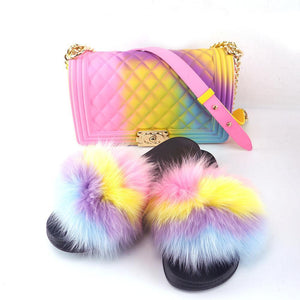 Purse And Slides Combo - PINKIE POSH APPAREL & ACCESSORIES