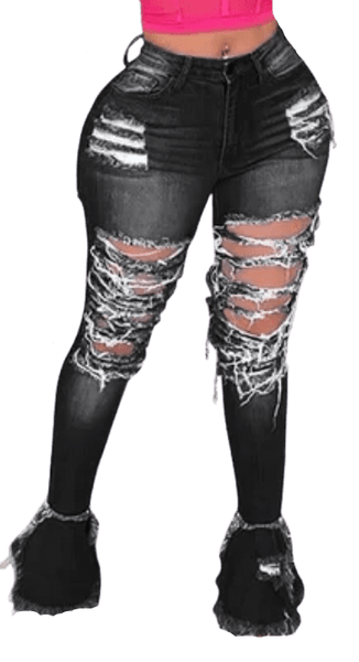 Ripped Bell Bottom Jeans - PINKIE POSH APPAREL & ACCESSORIES
