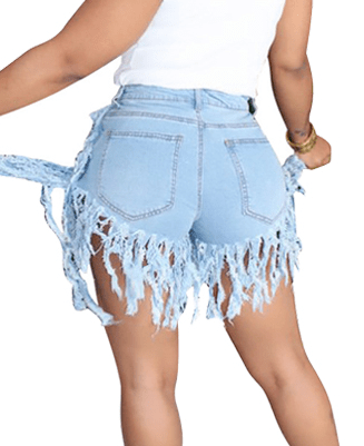 Keria Fringe Denim Shorts - PINKIE POSH APPAREL & ACCESSORIES