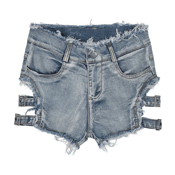 Double Buckle Shorts - PINKIE POSH APPAREL & ACCESSORIES