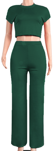 2pc "Leslie" Bell And Crop - PINKIE POSH APPAREL & ACCESSORIES