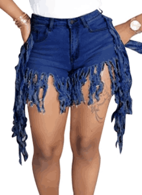 Keria Fringe Denim Shorts - PINKIE POSH APPAREL & ACCESSORIES