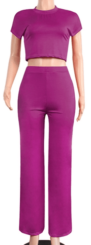 2pc "Leslie" Bell And Crop - PINKIE POSH APPAREL & ACCESSORIES
