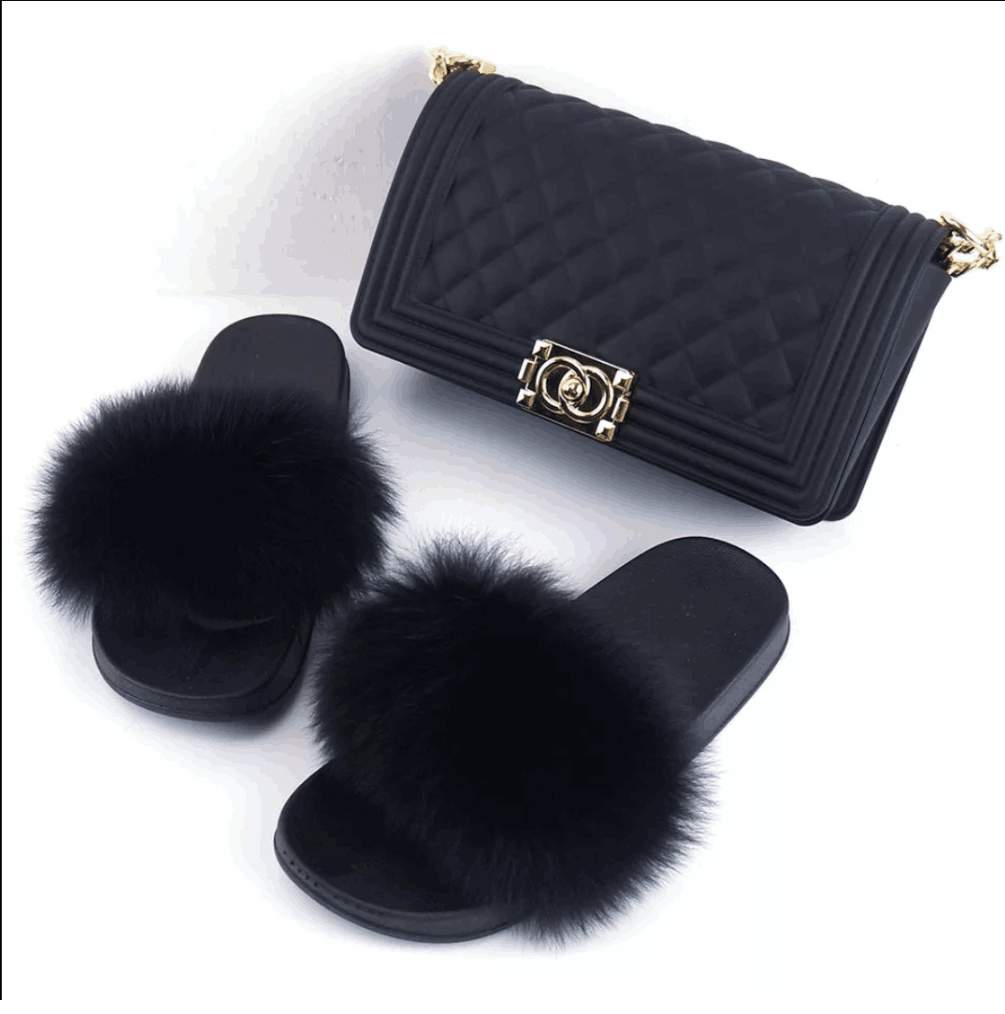 Jelly Girl Purse & Slides Combo - PINKIE POSH APPAREL & ACCESSORIES