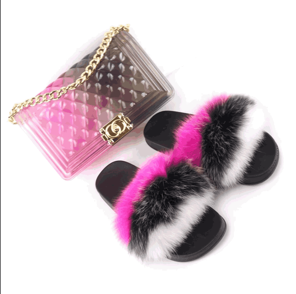 Jelly Girl Purse & Slides Combo - PINKIE POSH APPAREL & ACCESSORIES