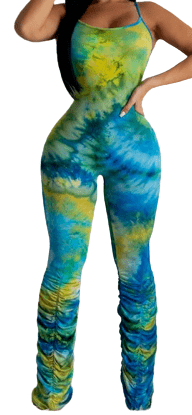 Stacked Tie Dye Jumpsuit - PINKIE POSH APPAREL & ACCESSORIES