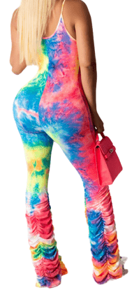 Stacked Tie Dye Jumpsuit - PINKIE POSH APPAREL & ACCESSORIES