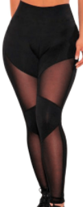 High Waist Mesh Front Tights - PINKIE POSH APPAREL & ACCESSORIES