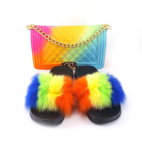 Jelly Girl Purse & Slides Combo - PINKIE POSH APPAREL & ACCESSORIES