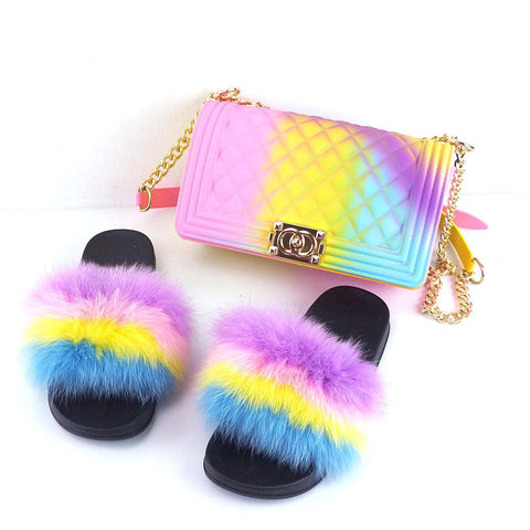 Jelly Girl Purse & Slides Combo - PINKIE POSH APPAREL & ACCESSORIES