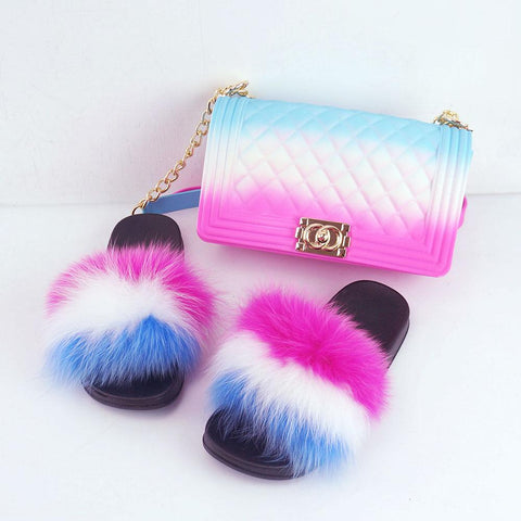 Jelly Girl Purse & Slides Combo - PINKIE POSH APPAREL & ACCESSORIES