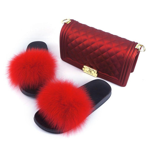 Jelly Girl Purse & Slides Combo - PINKIE POSH APPAREL & ACCESSORIES