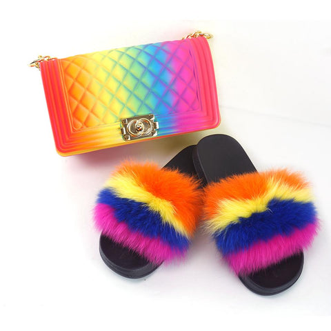 Jelly Girl Purse & Slides Combo - PINKIE POSH APPAREL & ACCESSORIES