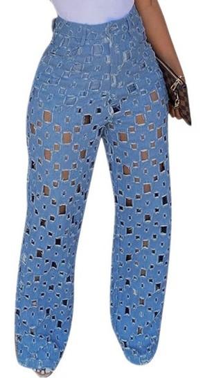 Square Cut Denim Light Blue - PINKIE POSH APPAREL & ACCESSORIES