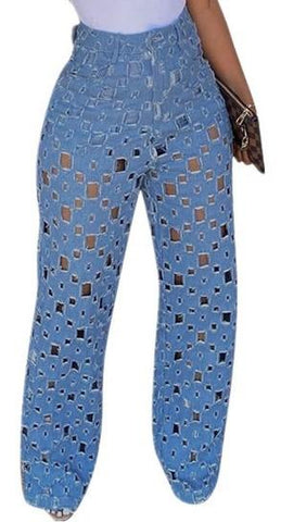Square Cut Denim Light Blue - PINKIE POSH APPAREL & ACCESSORIES