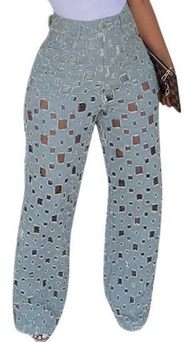 Square Cut Denim Grey - PINKIE POSH APPAREL & ACCESSORIES