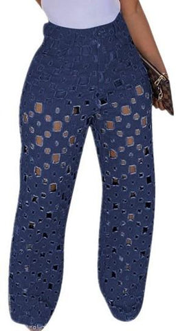 Square Cut Denim Navy Blue - PINKIE POSH APPAREL & ACCESSORIES