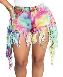 Tye Dye Denim Shorts - PINKIE POSH APPAREL & ACCESSORIES