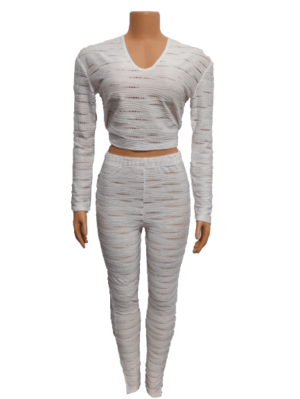 Fitted Webbed Pants Set